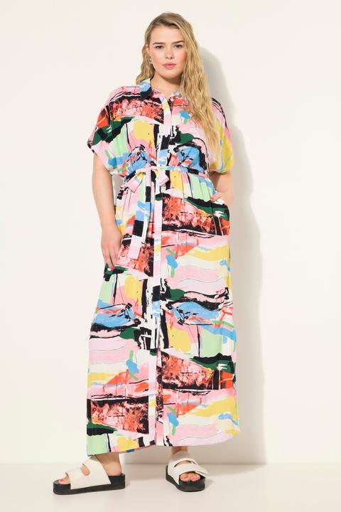 Image du produit Studio Untold Robe-chemisier oversized longueur maxi, motif coloré (50, 52)