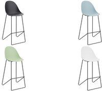 Actual product image Paperflow VOID" bar stool, set of 2, black Seat made of polypropylene, matt black steel frame with