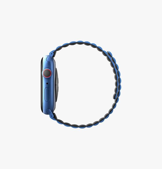 Produktbild Uniq pasek Revix Apple Watch Series 1/2/3/4/5/6/7/8/SE/SE2 38/40/41mm. Reversible Magnetic czarny-ni (38 mm, 41 mm, 40 mm, Silikon, Edelstahl)