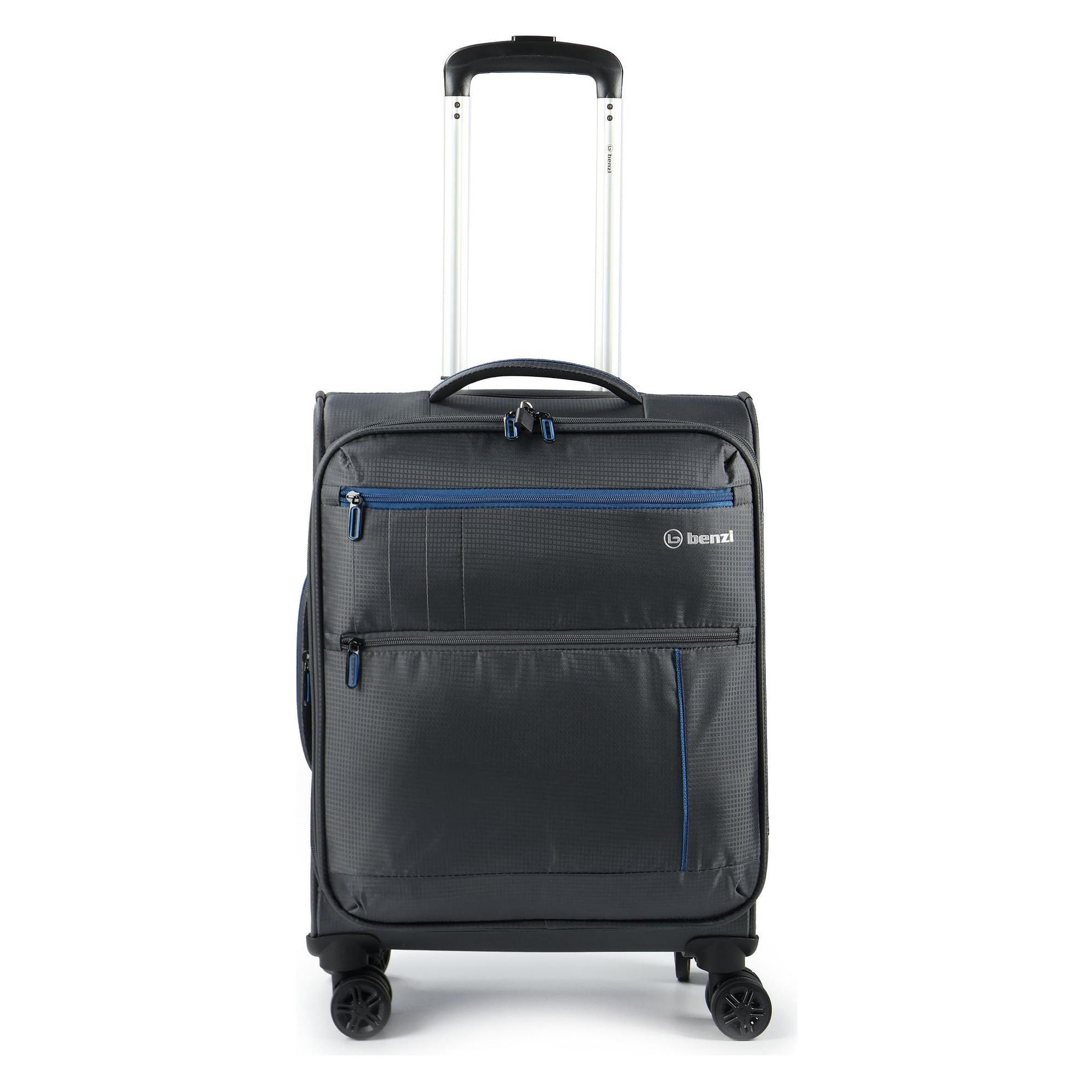 Benzi, Koffer, 5825 4 Rollen Kabinentrolley 55 Cm Mit Dehnfalte, Grau, (41 l)