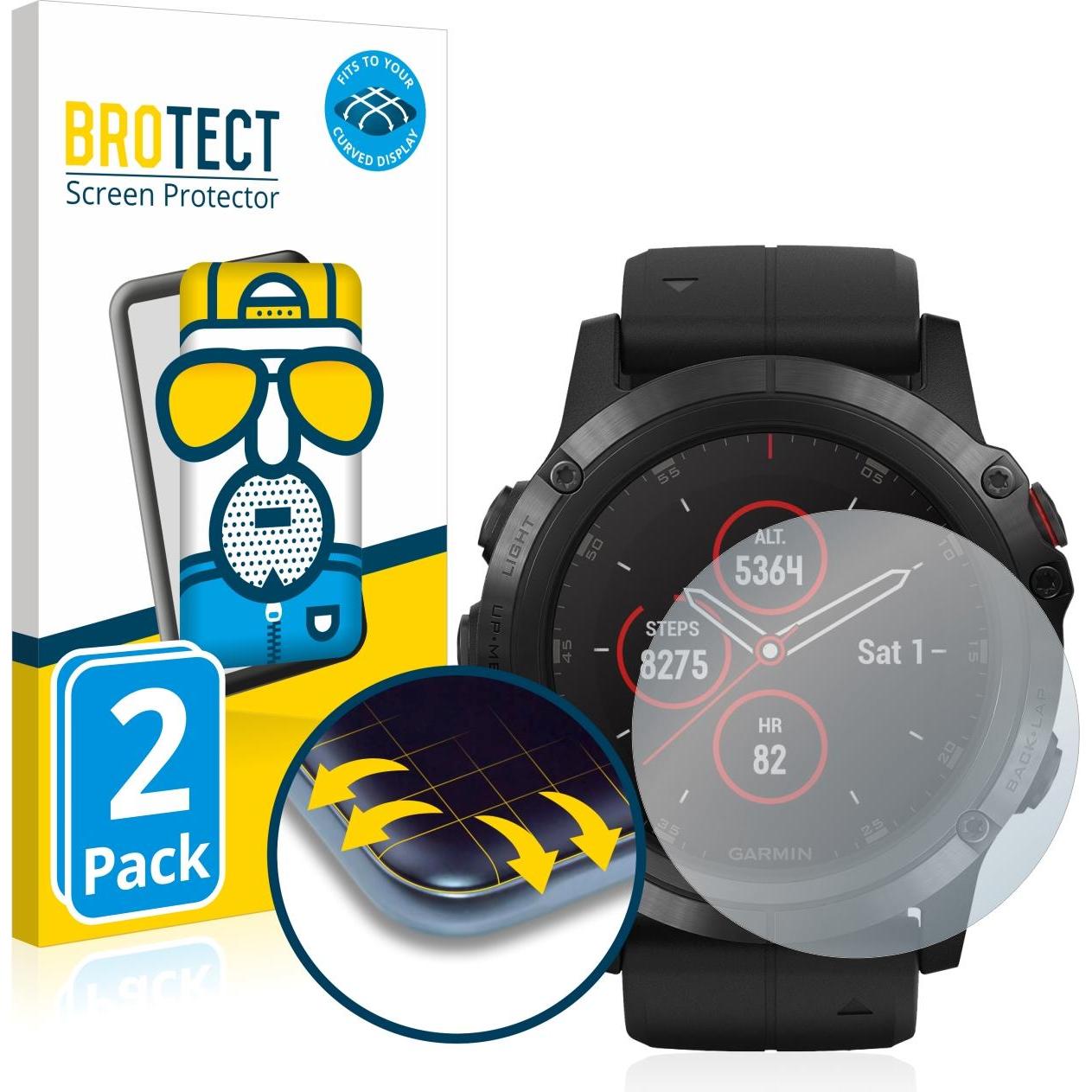 BROTECT Full-Cover Displayschutz Matt, Smartwatch Schutzfolie, Grau