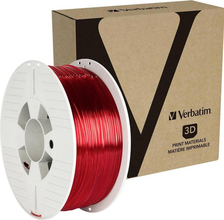 Produktbild Verbatim Durchsichtig rot (PETG, 1.75 mm, 1000 g, Rot)
