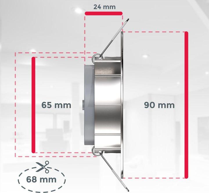 Actual product image B.K.Licht LED recessed light set, matt nickel, 3xLED module/4.9W (480 lm)