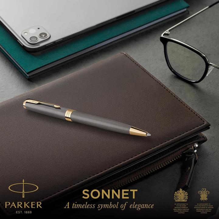 Image du produit Parker Pen SONNET - Stylo à bille (Gris, Or, 1x)