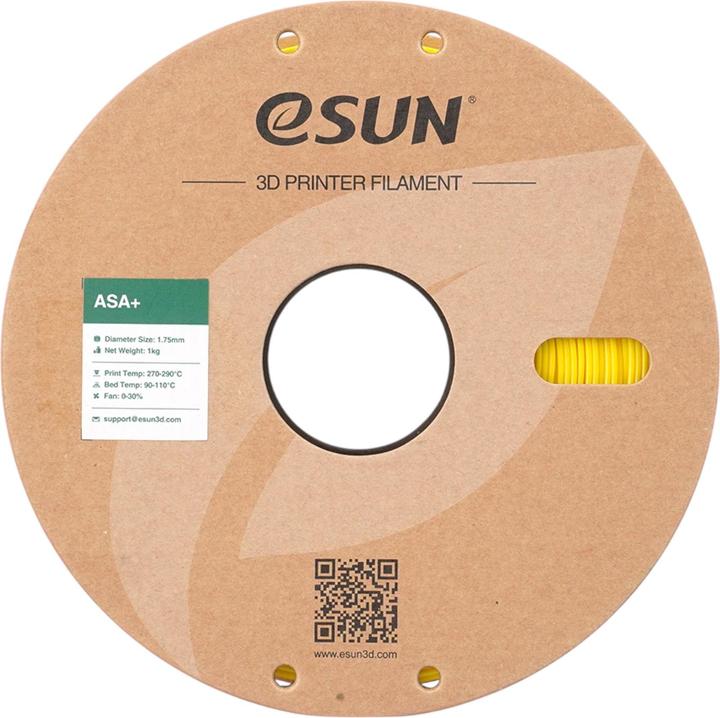 Actual product image eSUN ASA+ 1,75mm YELLOW 1kg (ASA, 1.75 mm, 1000 g, Yellow)