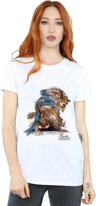 Immagine prodotto Disney Beauty And The Beast Beast Sketch Maglietta Ampia Donna (3XL)