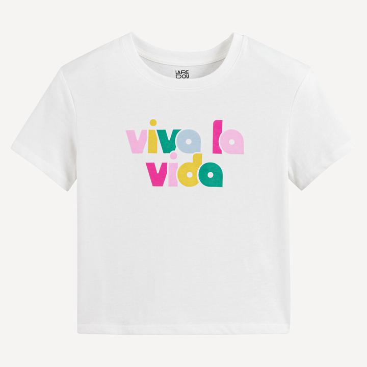 Image du produit La Redoute Collections T-Shirt mit kurzen Ärmeln und Schriftzug (128)