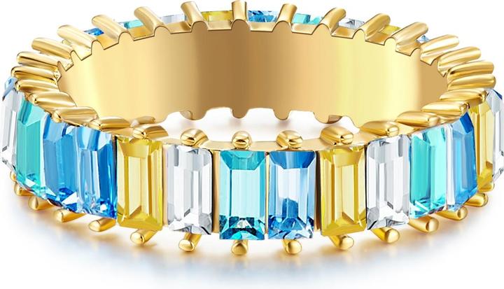 Image du produit Yokoamii Femmes métal cristal de verre or jaune - 30088 (5, 50)