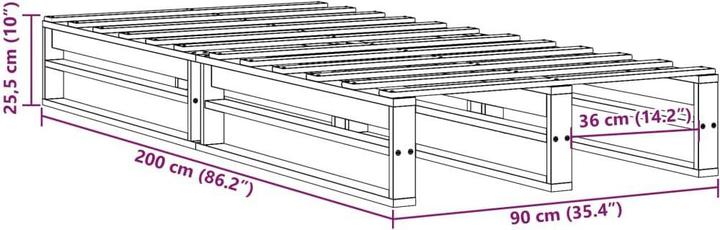 Image du produit vidaXL Bettrahmen (90 x 200 cm)