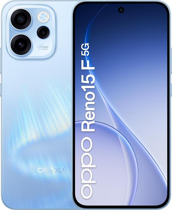 Actual product image OPPO RENO 15F 5G BUN BUDS3 BL () (256 GB, Aurora Blue, 6.57", Dual SIM, 5G)