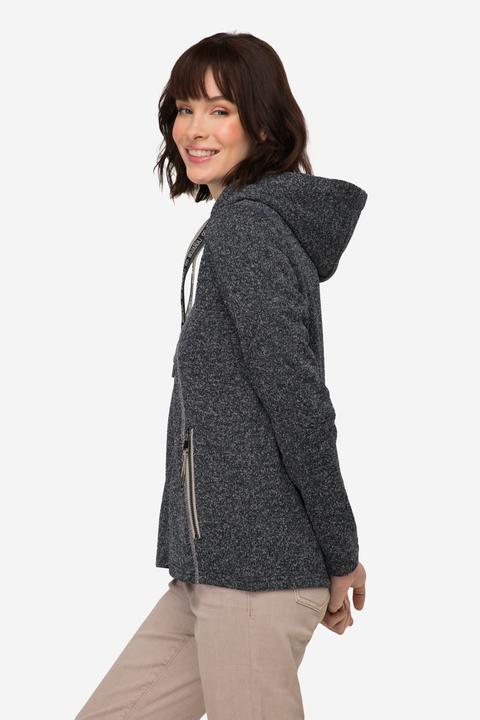 Produktbild Laurasøn Strickfleece-Jacke, Kapuze, Zipptaschen (S)