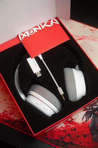 Actual product image Marvo MONKA ECHO RS Kophörer mit Mikrofon, weiss, unterbeleuchtet, Tri-mode (Cable, Wireless)