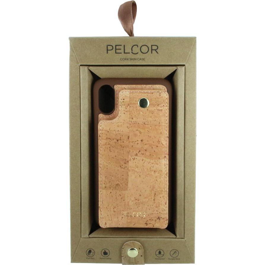 Thumbnail - Pelcor Kork Flip Hardcover - Apple IPhone X (Apple iPhone X, Apple iPhone XS), Smartphone Hülle, Braun