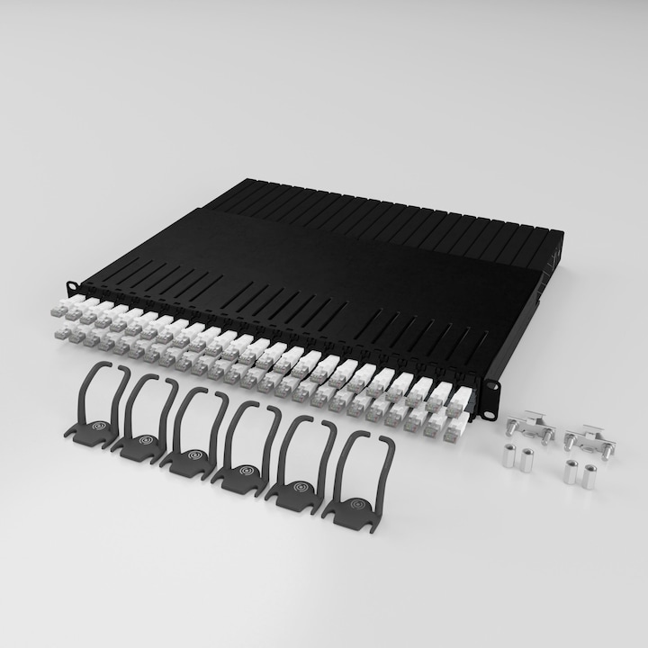Image du produit PATCHBOX one / 8RU / Cat 6A, UTP, 0.8 m, Blanc (U/UTP, CAT6a, 0.80 m)