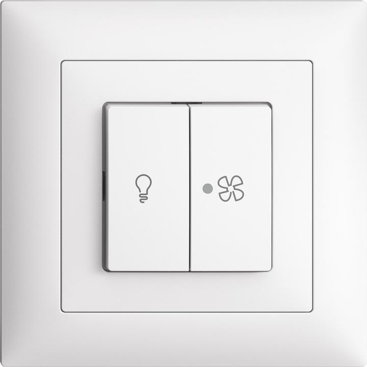 Immagine prodotto Feller EdizioDue doppio pressostato schema 3+3 luce e ventole illuminate UP