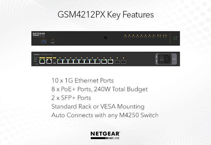 Produktbild Netgear GSM4212PX (12 Ports)