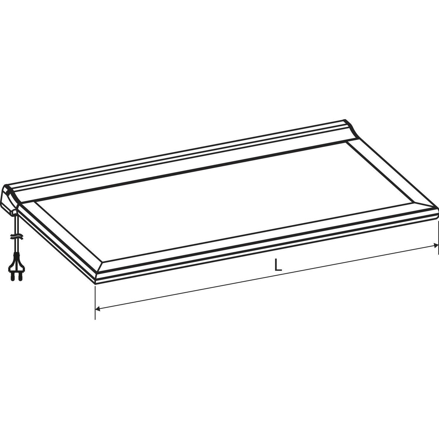 Thumbnail - L&S, Wandleuchte + Deckenleuchte, Paper Shelf Tablarleuchte (LED-Wandboard) Länge 1200 mm Aluminium schwarz (1350 lm)