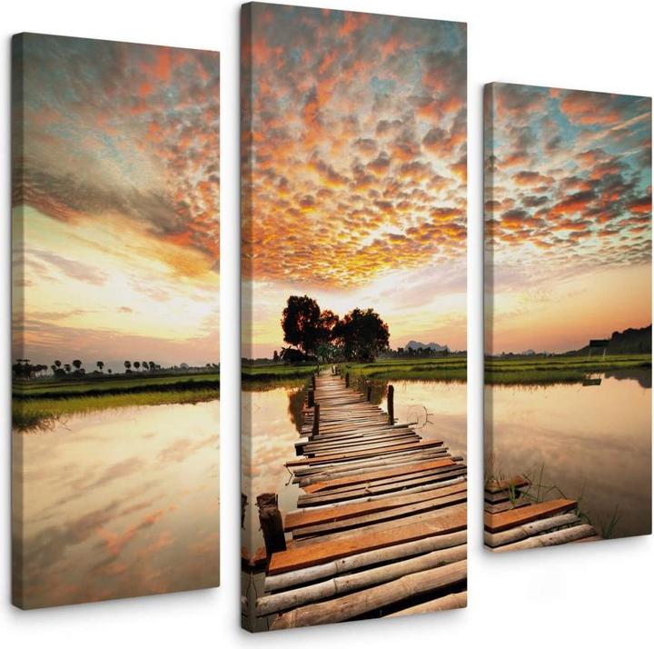 Immagine prodotto Trenddeko Verso l'altro lato (3 parti) (30 x 80 cm, 40 x 100 cm)