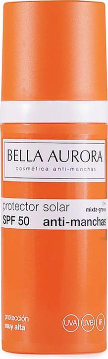 Actual product image Bella Aurora SOLAR gel anti-manchas mixta/grasa SPF50 50 ml (Sun cream face, SPF 50, 50 ml)