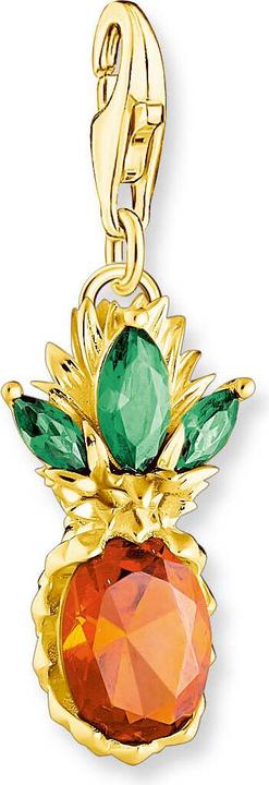 Thomas Sabo Dreidimensionaler Ananas Charm-Anhänger (750 Gelbgold Vergoldung, 925 Sterlingsilber)
