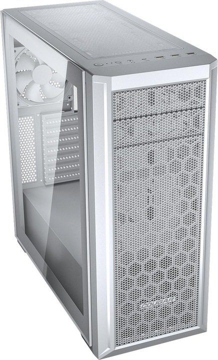 Actual product image Cougar MX330-G Pro Baltas | PC Case | Mid Tower / Mesh Front Panel / Fan / TG Left (mATX, Mini-ITX, ATX)