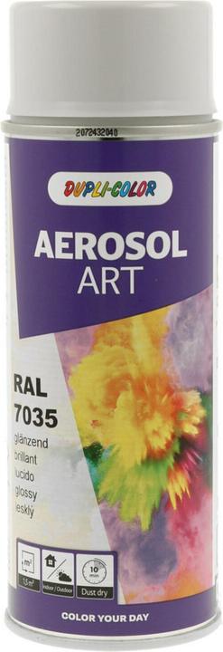 Actual product image Motip Coloured spray paint AEROSOL Art light grey glossy RAL 7035 400 ml spray can DUPLI-COLOR (Light grey, 0.40 l)