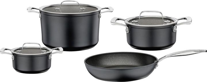 Immagine prodotto Spring Set di pentole Meridian Intense Pro da 4 pezzi con coperchi di vetro (24 cm, Set di pentole e padelle da cucina, Alluminio)