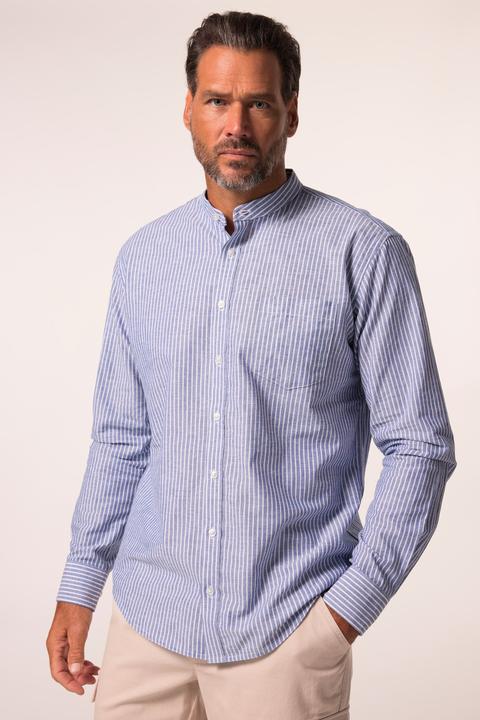 Produktbild JP1880 Hemd, Langarm, Leinenmix, Streifen, Stehkragen, Modern Fit (8XL)