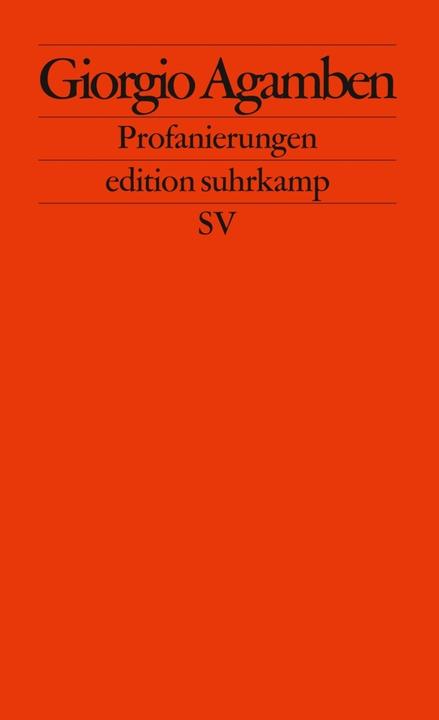 Produktbild Profanierungen (Deutsch, Giorgio Agamben, 2005)