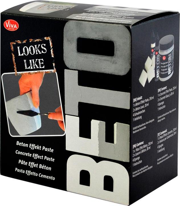 Immagine prodotto Viva Decor Set creativo "Trend decor effetto cemento" Pasta per calcestruzzo per effetti reali di cemento