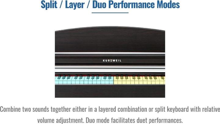 Produktbild Kurzweil M120 - Rosewood PVC (88 Tasten)