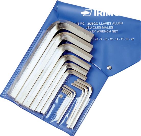 Actual product image Irimo Hexagon socket screwdriver set, hexagonal, nickel-plated, metric, 15-piece