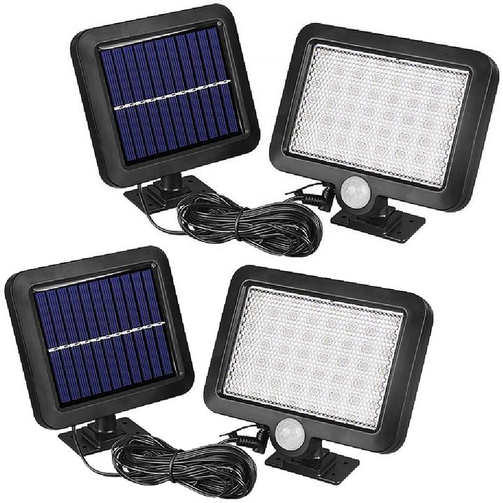 Wattstunde Proiettore LED solare, sensore di movimento, IP44, set da 2 (IP44)