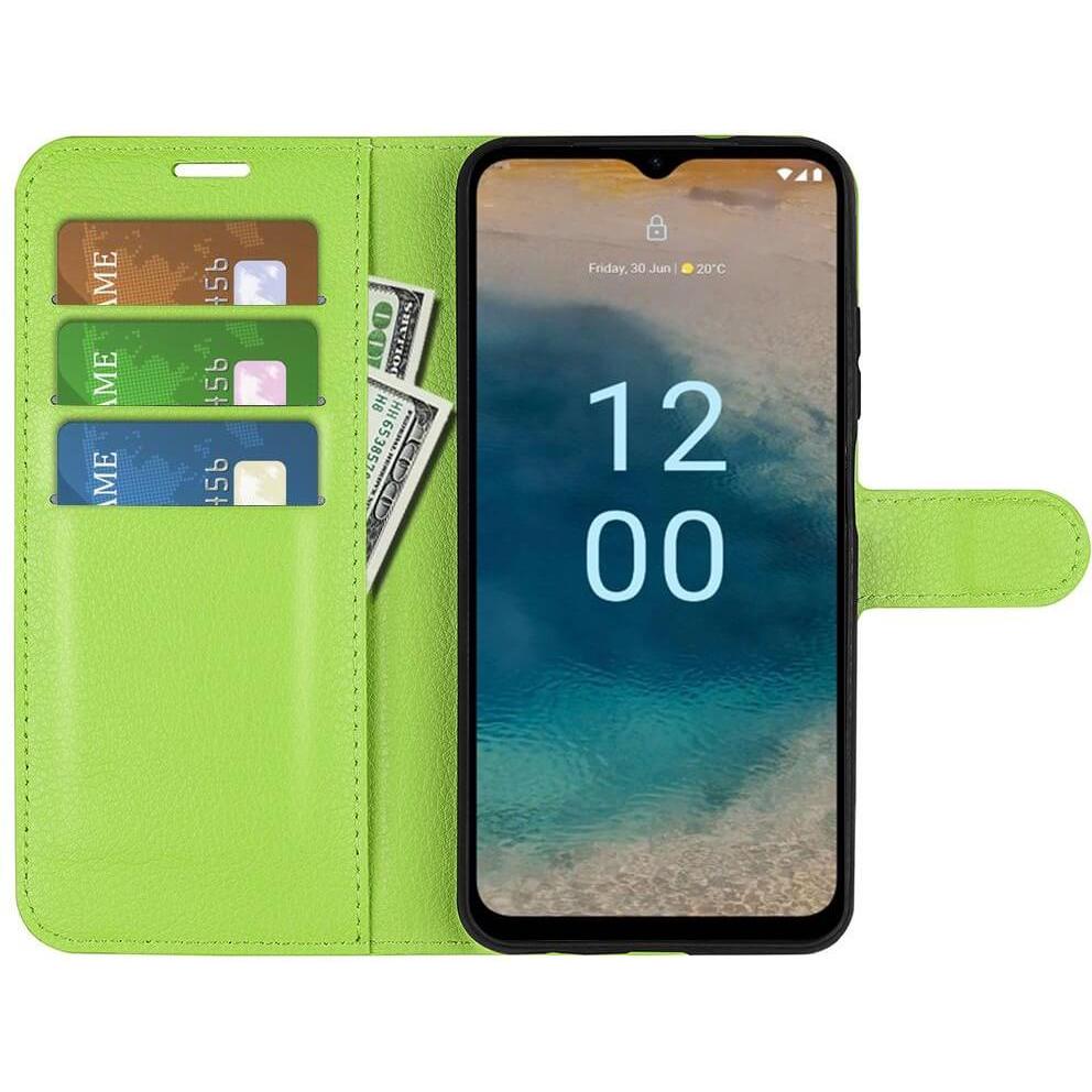 Thumbnail - Cover-Discount Nokia G22 - Leder Etui Hülle grün (Nokia G22), Smartphone Hülle, Grün