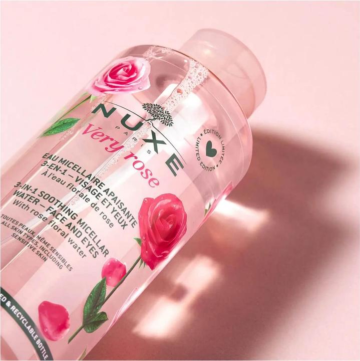 Image du produit Nuxe Very Rose - Eau Démaquillante Micellaire Apaisante 3en1 (Lingettes nettoyantes pour le visage, 750 ml)