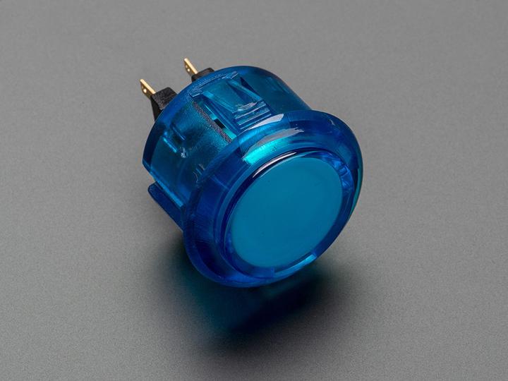 Produktbild OEM Arcade Button 30mm Blau Transparent