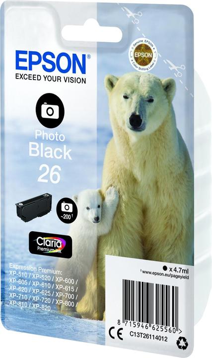 Actual product image Epson 26 Claria Premium (PBK)