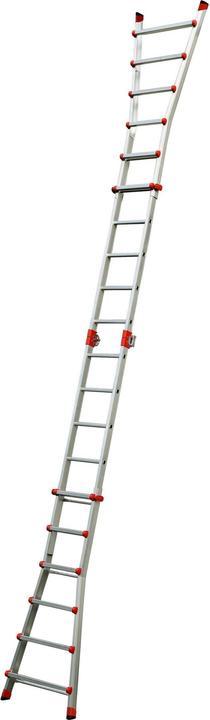 Produktbild Hailo Mulitfunktions-Teleskopleiter (Mehrzweckleiter, Teleskopleiter, Stehleiter, 24 cm)