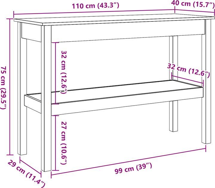 Image du produit vidaXL Konsolentisch