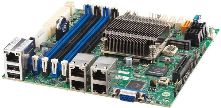 Produktbild Supermicro A2SDi-8C-HLN4F - Motherboard - Mini-ITX (Onboard, Mini-ITX)