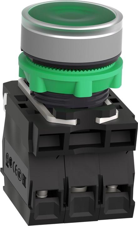 Actual product image Schneider Electric Schneider illuminated pushbutton XB5AW33G5C0compl plastic tactile green