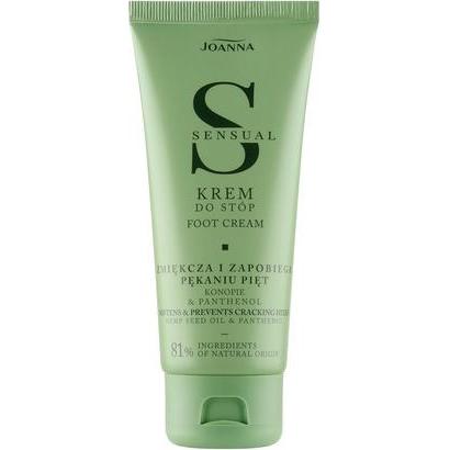 Joanna, Fusspflegemittel, Sinnliche Fusscreme für Frauen mit Urea, Hanf und Panthenol 100g (Fussdeodorant & -puder)