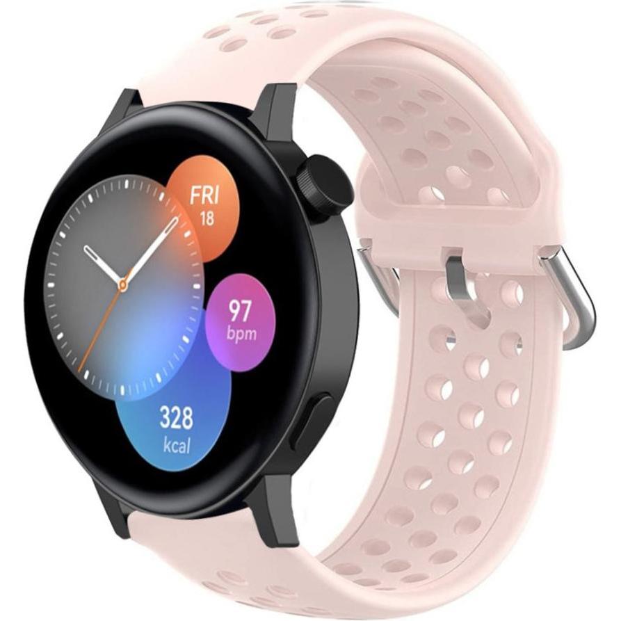 Strap-it Silikonarmband (Silikon, Huawei Watch GT 2), Uhrenarmband, Rosa