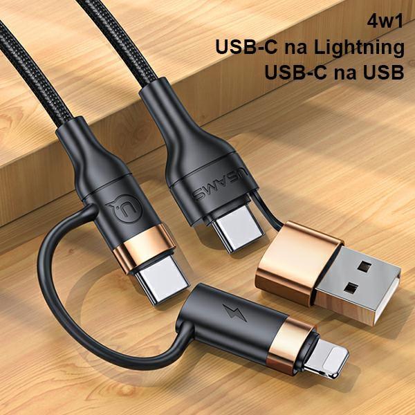 Produktbild Usams USB cable Braided cable U62 2xUSB-C (1.20 m, USB 3.0, 60 W)