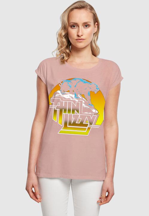 Produktbild Merchcode Ladies Thin Lizzy - TL Panther Extended Shoulder Tee - 181491 (S)