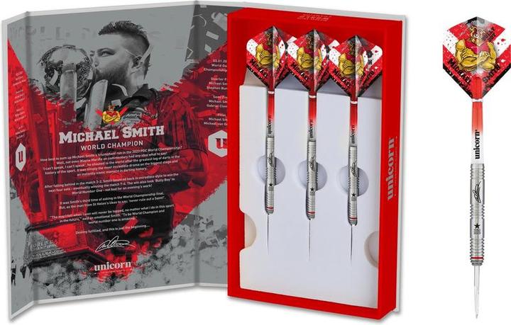 Unicorn World Champion Michael Smith Steel Dart Presentation Box 1 Satz (23 g)