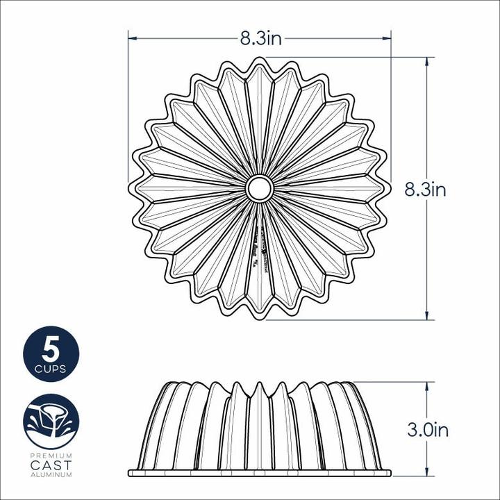 Produktbild Nordic Ware - Backform Brilliance Bundt Pan 5-cup