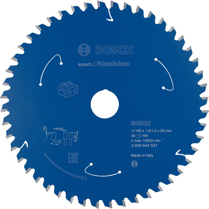 Produktbild Bosch Professional Zubehör Akku-Kreissägeblatt Expert for Aluminium, 150 x 1,8/1,3 x 20, 48 Zähne