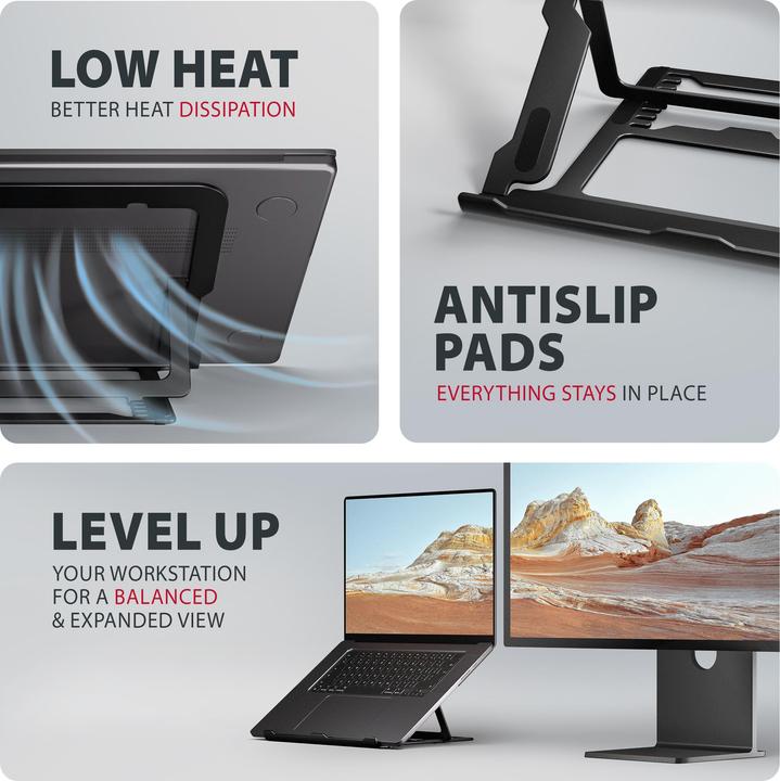 Produktbild Axagon STND-LAB Ständer für Laptops und Tablets Schwarz