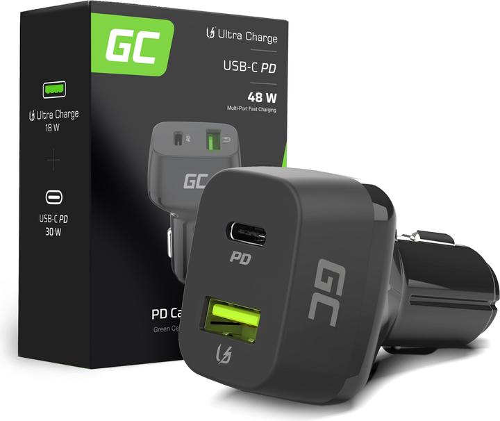 Actual product image GreenCell CAD33 - Indoor - Cigarette lighter - 12 V - Black